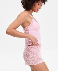 I.n.c International Concepts Women's Lace Back Tank & Shorts Set, Macy's Exclusive