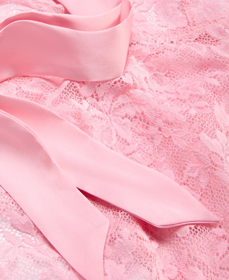 I.n.c. International Concepts Women's Lace Halter Plunge-Neck Bodysuit, Exclusively at Macy's