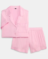 I.n.c International Concepts Women's Stretch Satin Short-Sleeve Pajama Set, Exclusively at Macy's