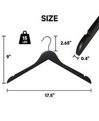 BP4U Premium Wooden Clothes Hangers, Solid Wood Coat Shirt top Hangers for Jackets, Shirts, Dresses, Blouse, Overcoat