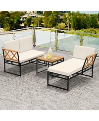 Slickblue L-Shaped 3-Piece Outdoor Furniture Set for Poolside and Porch