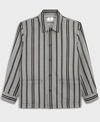 Mode of One Men's Relaxed-Fit Striped Overshirt, Macy's Exclusive