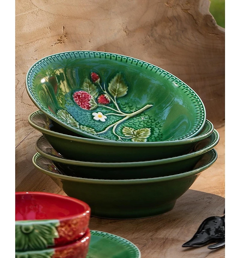 Bordallo Pinheiro Strawberries Bowls, Set of 4