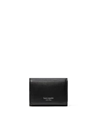 kate spade new york Halo Fine Grain Leather Card Case Trifold Wallet