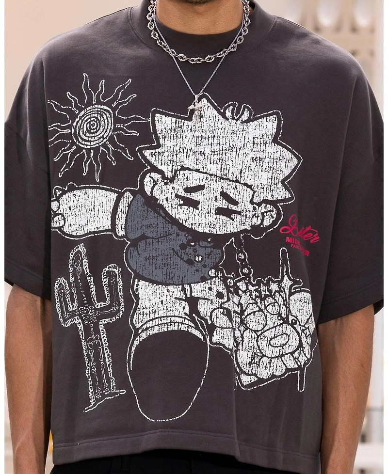 Loiter Men's Palm Spring Box T-Shirt Charcoal