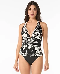 Carmen Marc Valvo Women's Halter Neck Tankini Top