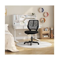 Yaheetech Office Chair Armless Desk Chair Mid Back Swivel Chair