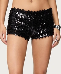 Edikted Women's Macie Sequin Micro Shorts