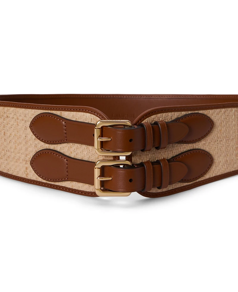 Lauren Ralph Double-Buckle Wide Belt