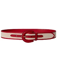 Lauren Ralph Canvas Crescent Buckle Belt