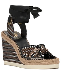 Vince Camuto Women's Bealie Ankle Wrap Wedge Heel Sandals