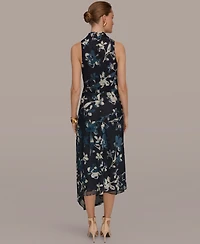 Donna Karan New York Women's Floral Sleeveless Dress