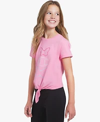 Champion Girls' 7-16 Tie-Front Crewneck T-Shirt