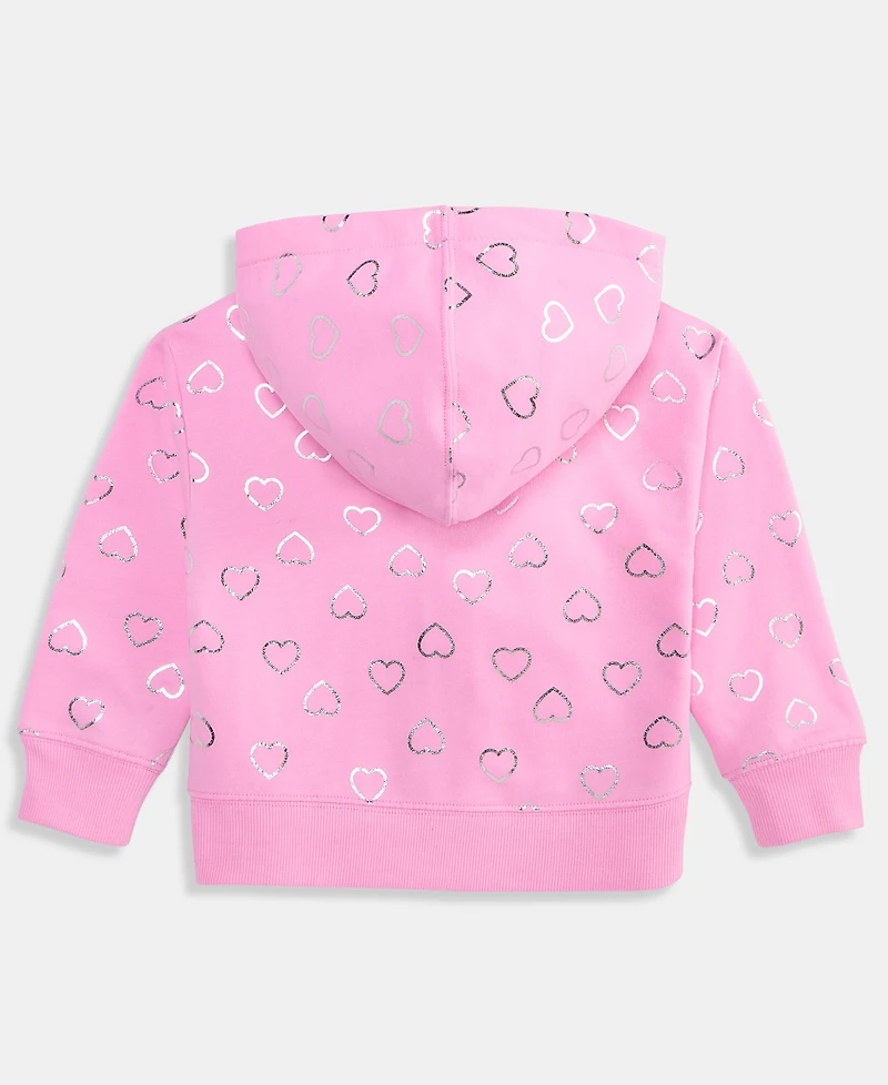 Epic Threads Toddler Girls' 12M-5T Metallic-Heart Hoodie, Macy's Exclusive