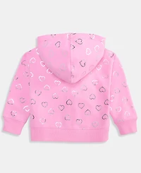 Epic Threads Toddler Girls' 12M-5T Metallic-Heart Hoodie, Macy's Exclusive