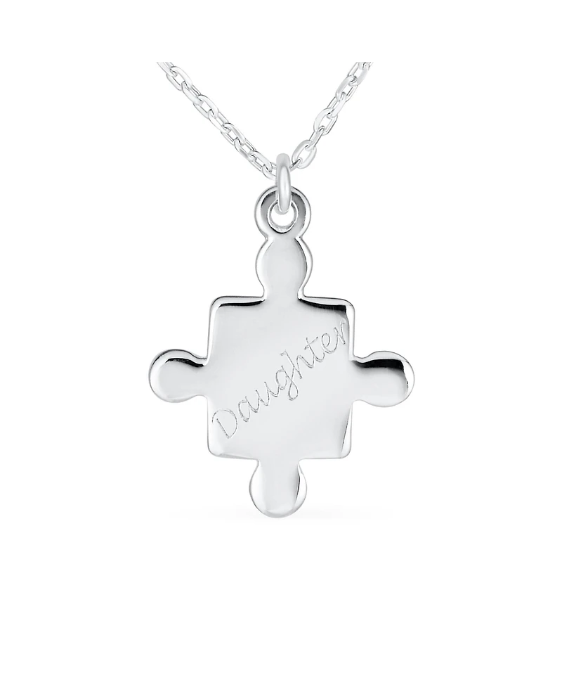 Bling Jewelry Best Friends Set Puzzle Word Mother Daughter Pendant Necklace Sterling Silver