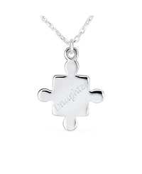 Bling Jewelry Best Friends Set Puzzle Word Mother Daughter Pendant Necklace Sterling Silver