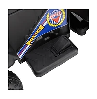 Bruce & Shark 6V Kids Police Ride-On Atv, Electric Toy with 4 Wheels, Light, Sound & Foot Pedal Drive