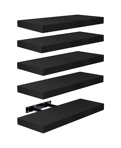 Sorbus Pack 16 Inch Sorbus Long Floating Wall Shelves for Bedroom, Decor, Kitchen, Living Room - for Trophies, Frames