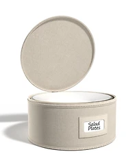 Sorbus China Storage Container – Dinnerware Organizer for Bowl Plate with Lid (Holds Service 12) Felt Protectors 9&#x