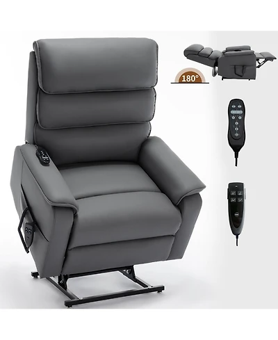Boyel Living Dual Motor Power Lift Recliner Chair with Power-Remote Heat Massage and Heavy Duty Motion Mechanism
