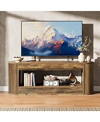 Tribesigns Tv Stand with Storage for Tv, 2-Tier Farmhouse Television Stands, Entertainment Center Media Console