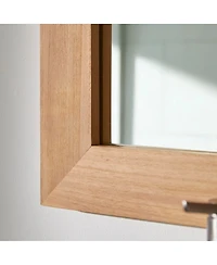 Tikamoon Solid Teak Wood Mirror 120x90 cm Wall Hanging Bathroom Living Room