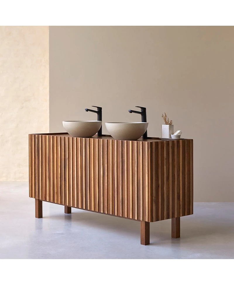 Tikamoon Milo mango wood vanity unit 164 cm