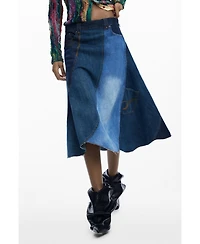 Desigual Women's Denim patch skirt