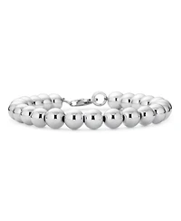 Bling Jewelry Classic Hand Strung 8MM Bead Ball Strand Bracelet .925 Sterling Silver 7.5 Inch