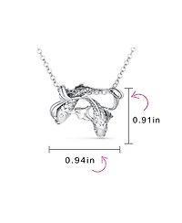 Bling Jewelry Nautical Water Fish Pisces Zodiac Sign Pendant Necklace .925 Sterling Silver