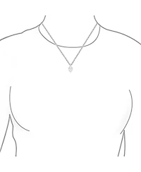 Bling Jewelry White Created Opal Heart Pendant Necklace in .925 Sterling Silver