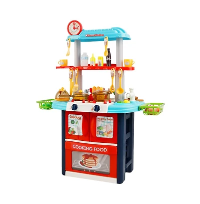 Bruce & Shark Kids Kitchen Playset with Light, Sound Spray Functions for Realistic Pretend Play