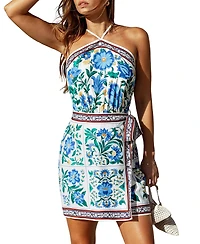 Cupshe Women's Bahama Honey Floral Mini Beach Dress