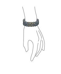 Bling Jewelry Set Of 3 Created Blue Moonstone 8MM Bead Stretch Bracelet Stacking Strands