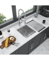 flynama 13x15x9inch Undermount Kitchen Sink Stainless Steel Single Bowl 16 Gauge Deep Basin