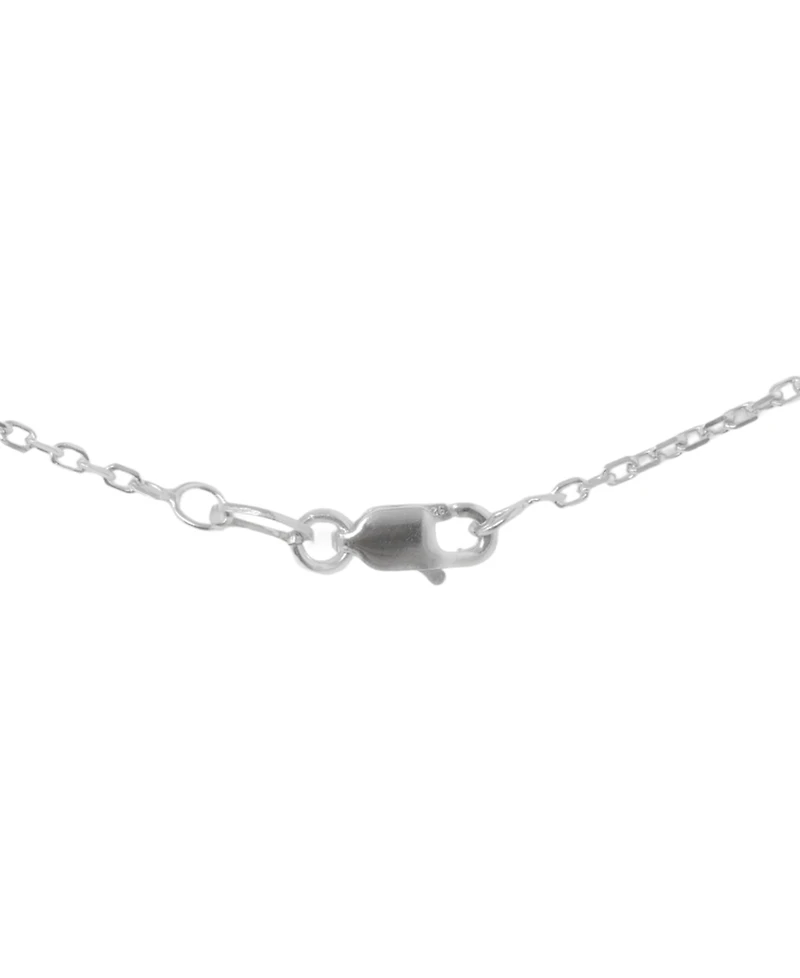 Macy's Tanzanite (5/8 ct. t.w.) & Diamond (1/10 ct. t.w.) Pendant Necklace in Sterling Silver