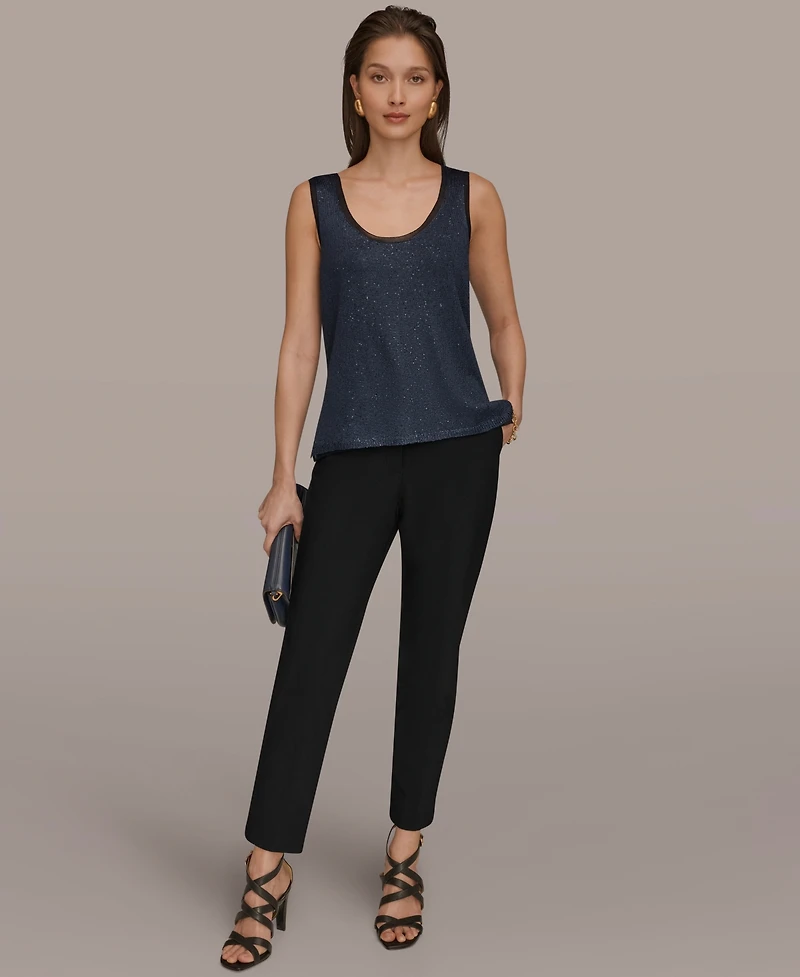 Donna Karan New York Women's Sequin Scoop Neck Sweater