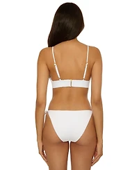 Becca Women's Modern Edge Rib Banded Bikini Top