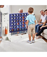 Flynama 4-in-1 Giant Outdoor Game Set – Jumbo Connect 4, Basketball, Ring Toss & Golf for Kids & Adults