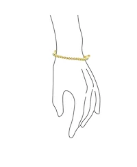 Bling Jewelry Milgrain Bezel Created Opal Tennis Bolo Bracelet 14K Gold Plated Sterling Silver