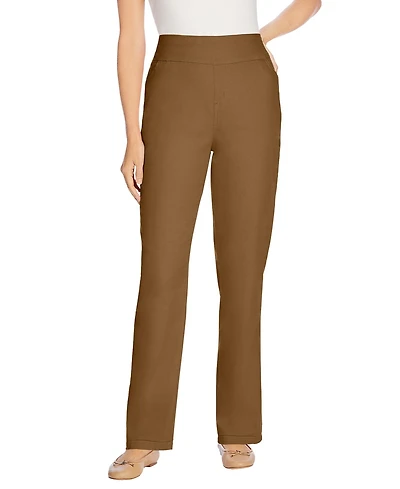 Woman Within Women's Tall Flex-Fit Pull-On Straight-Leg Gap-Free Stretch Denim Jeans