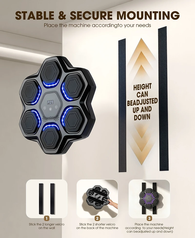 Sugift Music Boxing Machine Gym Fighting Equipment With Gloves