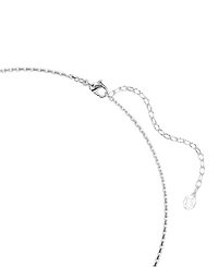 Swarovski Heart with Arrow, White, Rhodium Plated Idyllia Necklace