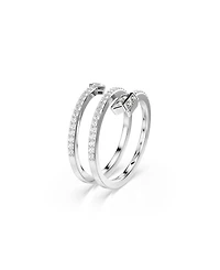 Swarovski Mixed Cuts, Arrow, White, Rhodium Plated Idyllia Motif Ring