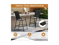 Slickblue Set of 2 Outdoor 29" Fabric Bar Stools with Armrests