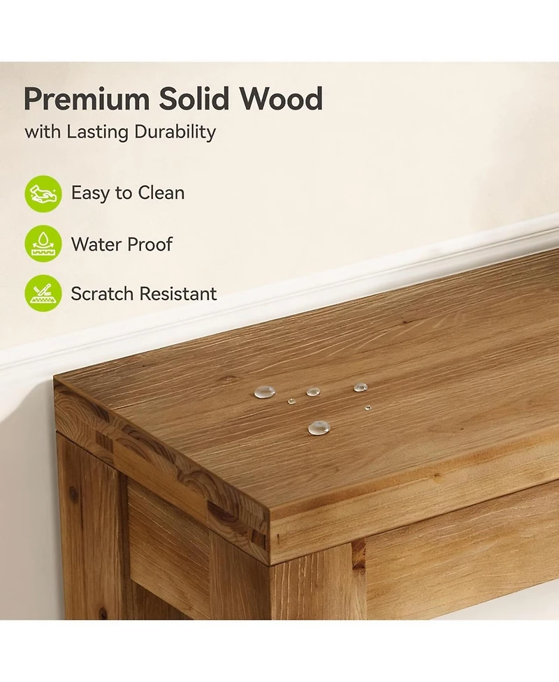 Tribesigns Solid Wood Console Table, Farmhouse 2-Tier Entryway Table, 43.3-Inch Narrow Sofa Table Behind The Couch