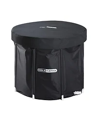 HolaHatha 120 Gal Cold Water Ice Bath Tub, Portable Plunge Recovery Tub with Lid