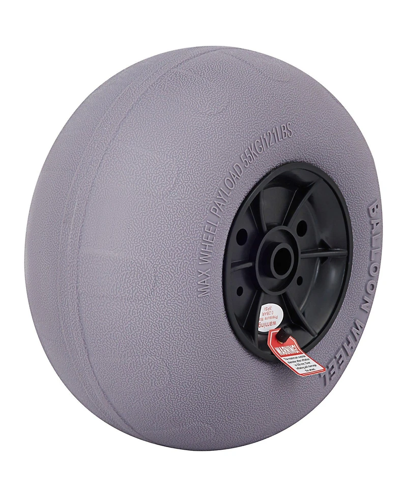 Mecale 2-Pack 13" Beach Balloon Wheels, Tpu Replacement Sand Tires for Kayak Dolly, Canoe Cart and Buggy with Air Pump