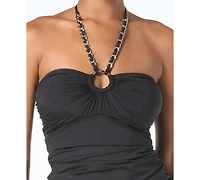 Michael Kors Women's Bandeau Neck Tankini Top